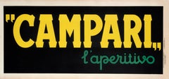 Campari L'aperitivo (Banner) - Original Vintage Italian 1920s Beverage Poster