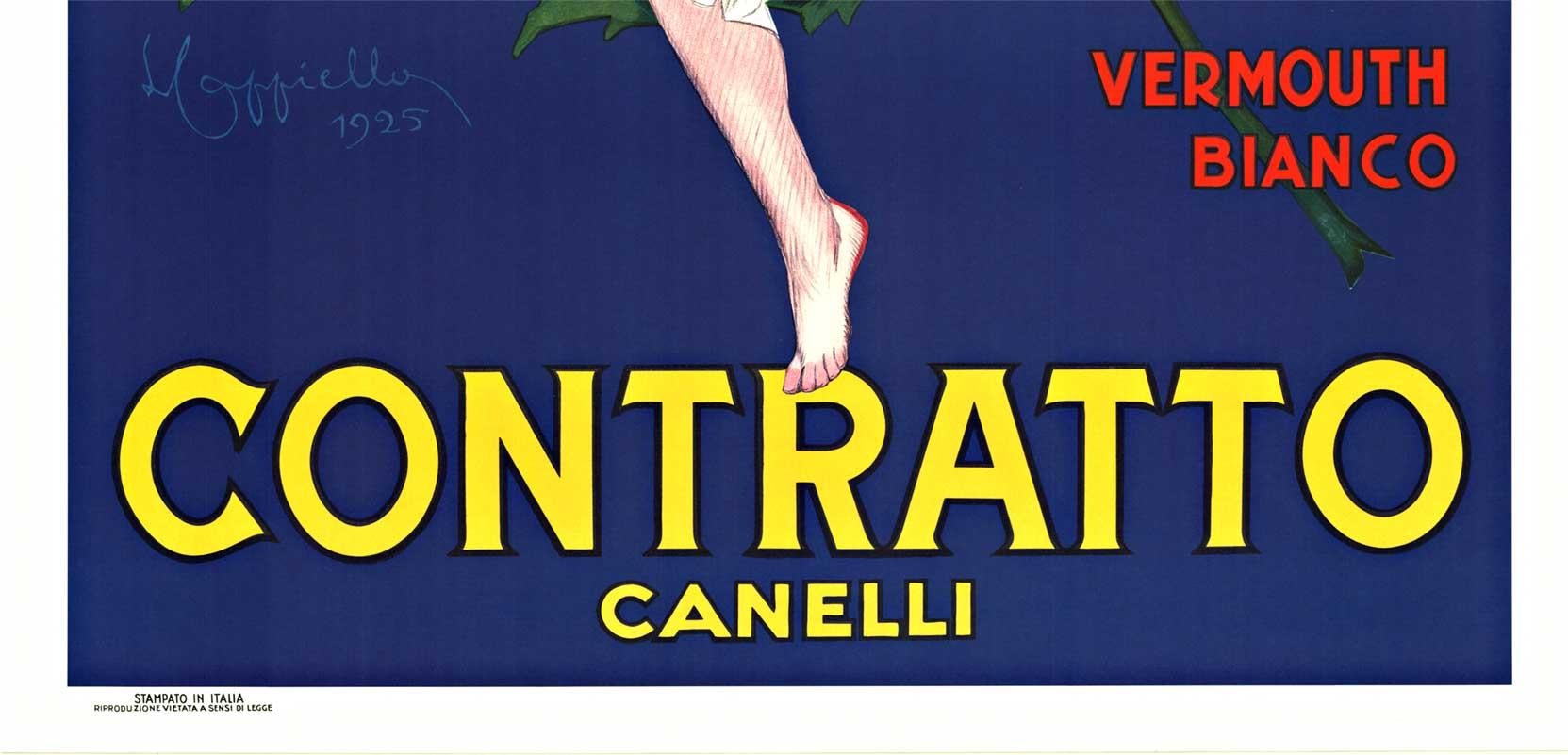 Cappiello's Contratto Canelli Vermouth - later printing - American Modern Print by Leonetto Cappiello