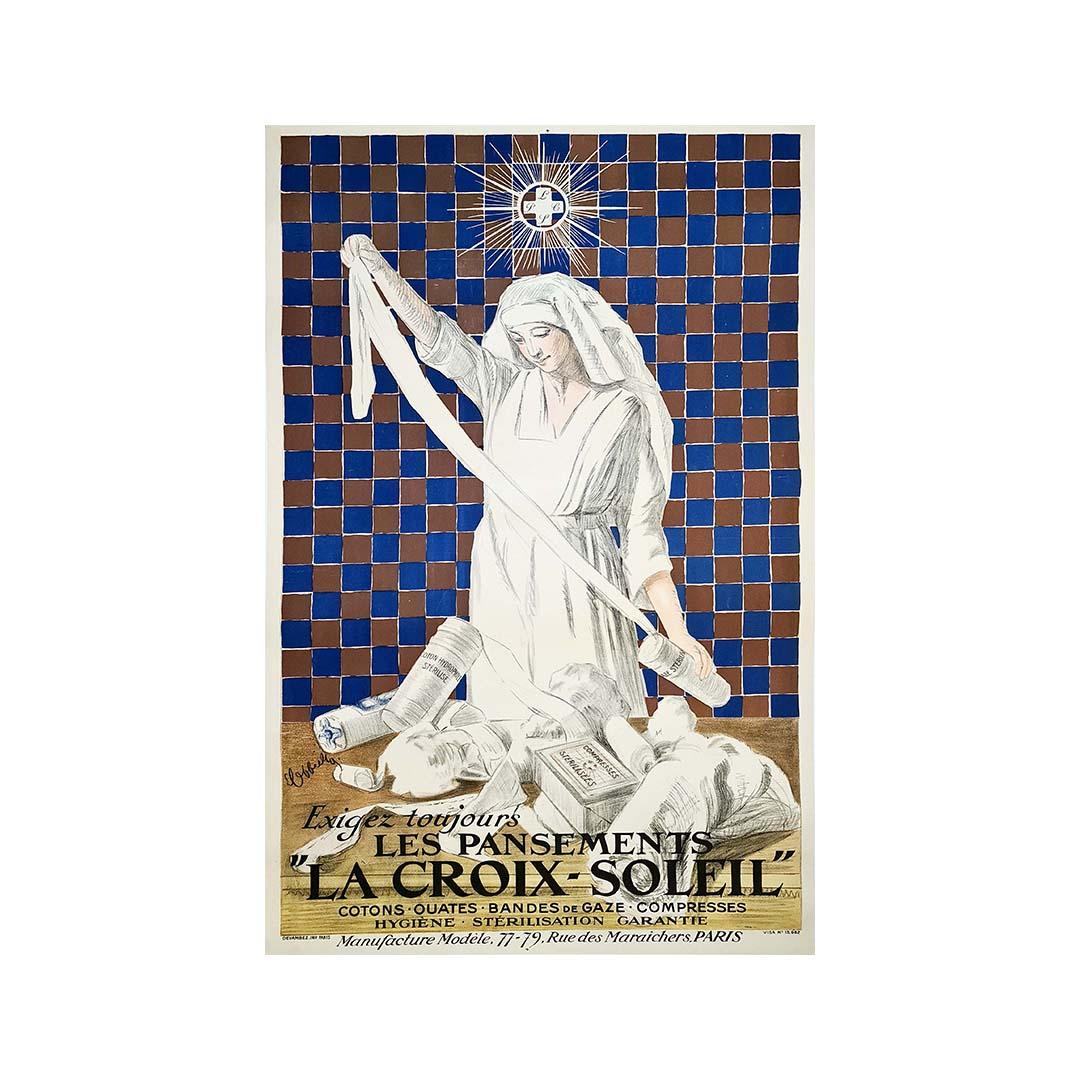 Originalplakat von Cappiello - Les Pansements, „La Croix Soleil“, ca. 1920 im Angebot 1