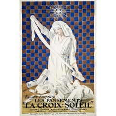 Circa 1920 Original poster by Cappiello - Les Pansements "La Croix Soleil"