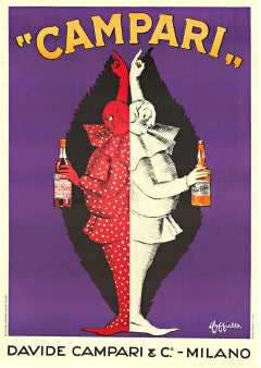 Davide Campari (later edition) vintage Italian liquor poster