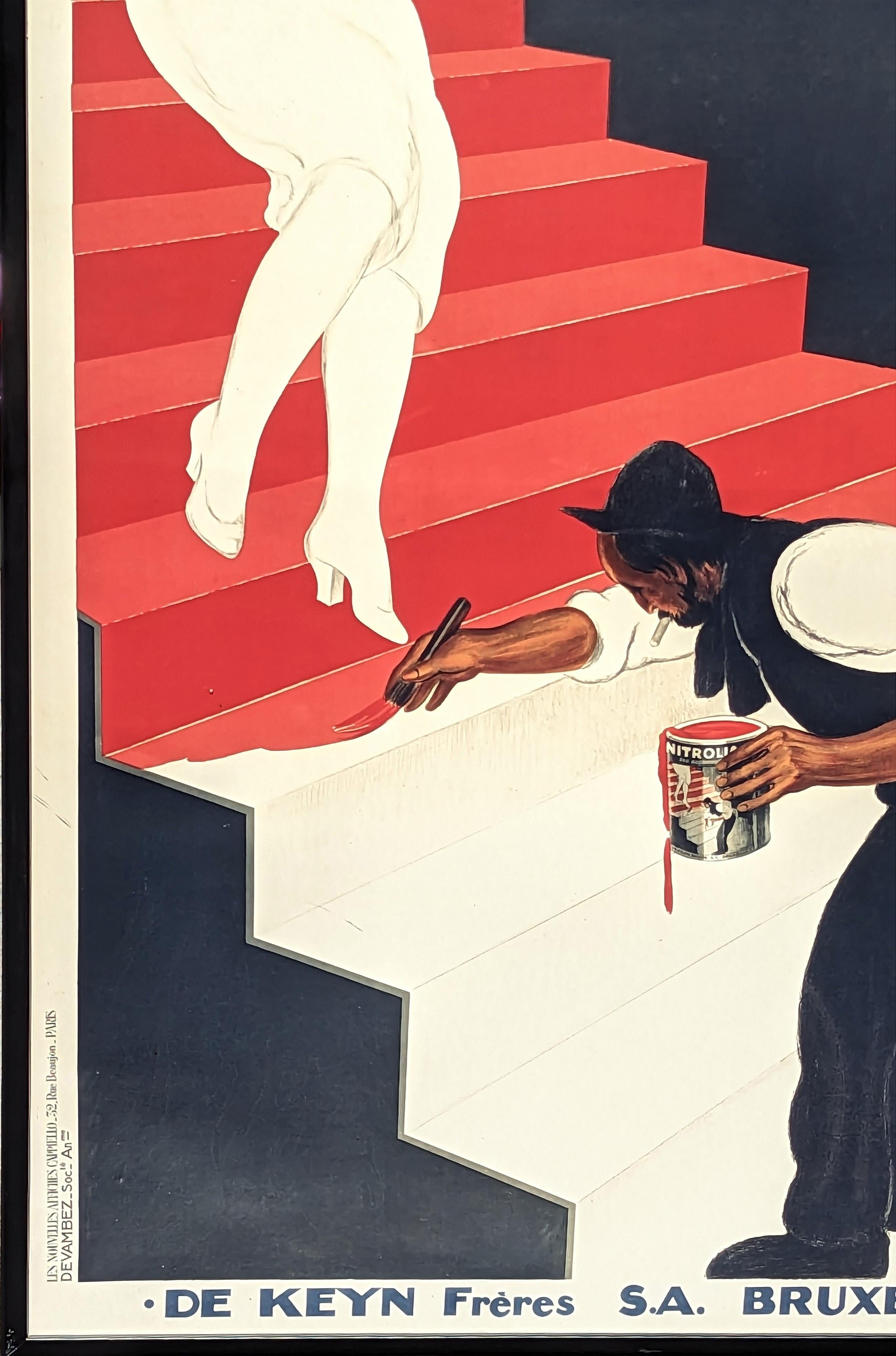 Affiche promotionnelle française vintage et moderne Art déco en nitroline à séchage rapide  en vente 1
