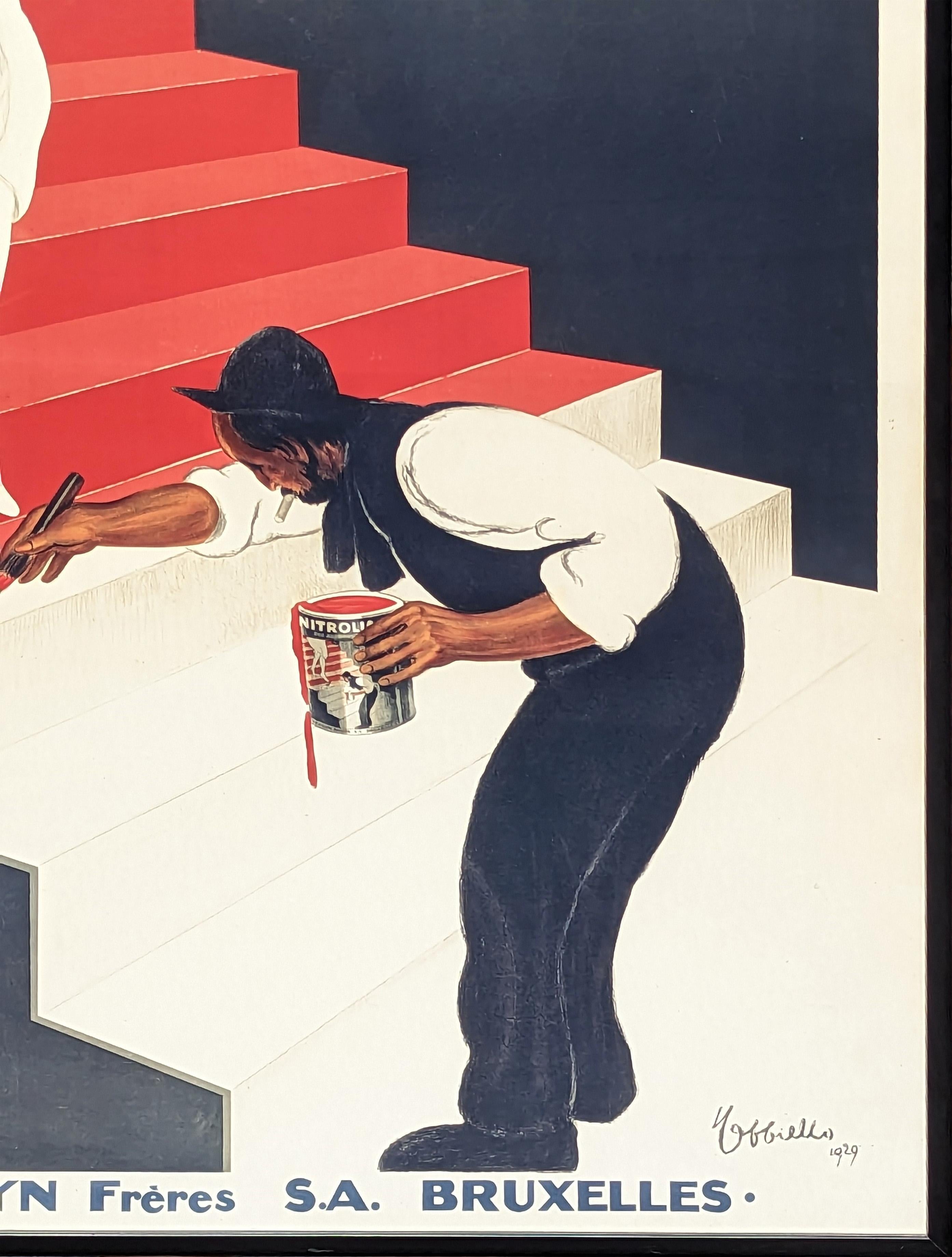 Póster promocional de pintura de secado rápido Nitrolian Vintage Modern Art Decó francés 1