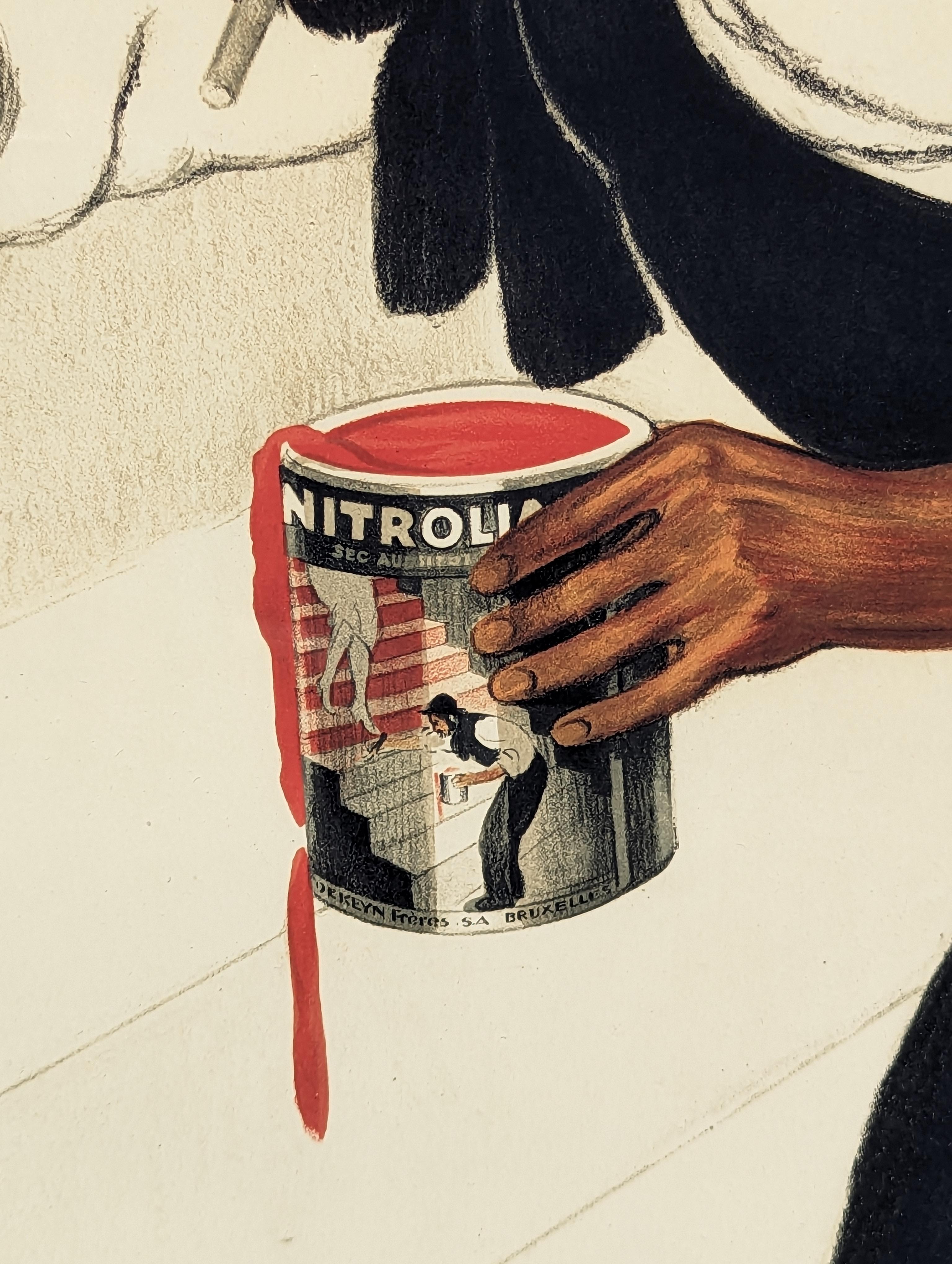 Affiche promotionnelle française vintage et moderne Art déco en nitroline à séchage rapide  en vente 5