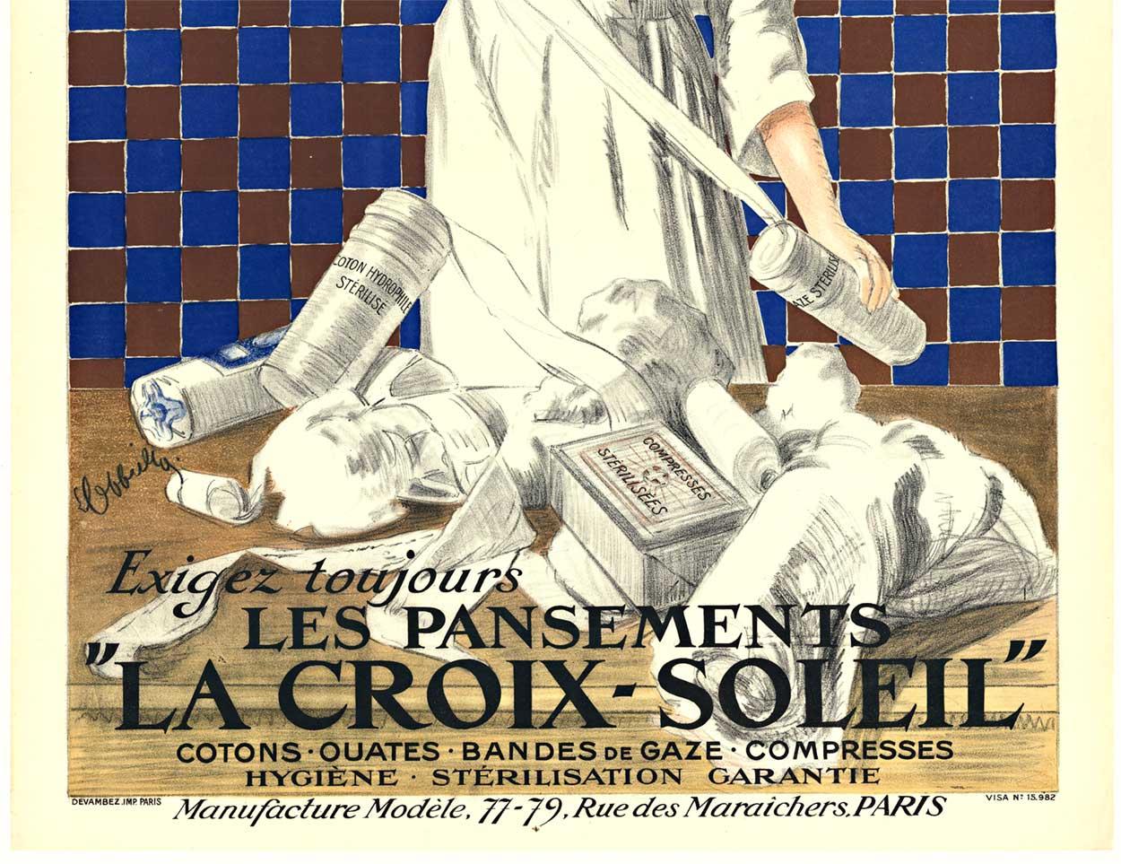 Lithographie française originale La Croix-Soleil - Art déco Print par Leonetto Cappiello