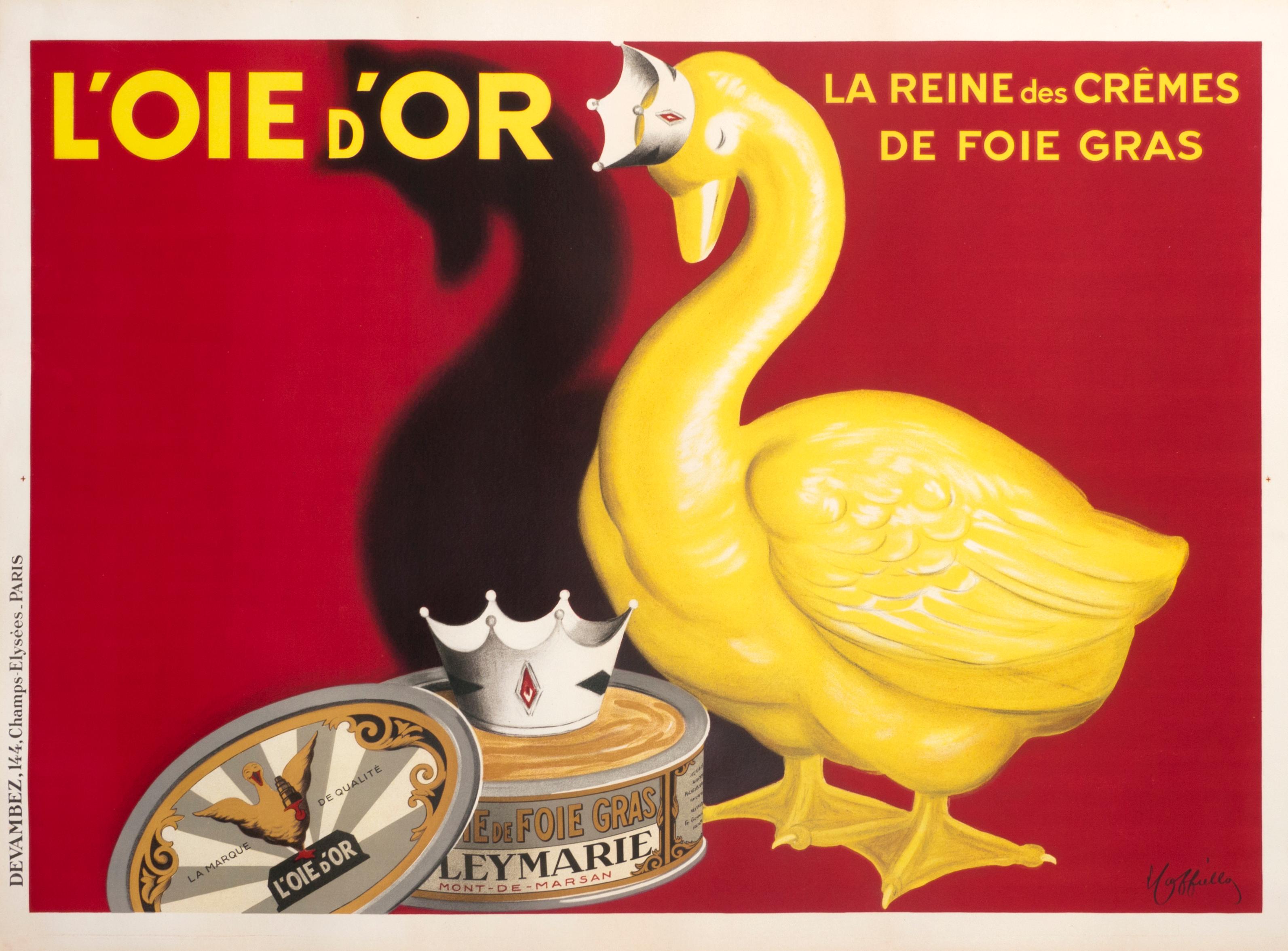 "L'Oie d'Or" Original Vintage Foie Gras Poster - Print by Leonetto Cappiello