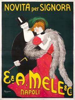 "Mele: Novita Per Signora" Original Vintage Italian Art Nouveau Fashion Poster