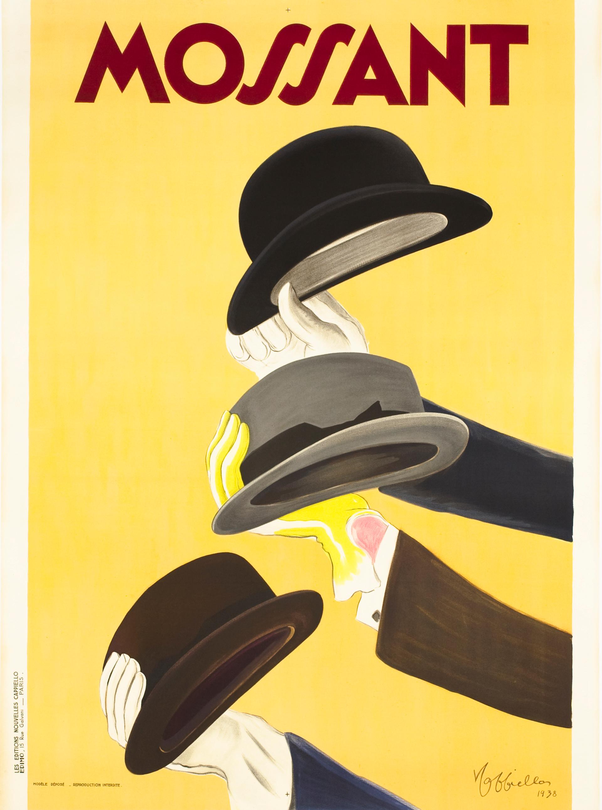 "Mossant" Original French Vintage Hats Poster by Cappiello - Print by Leonetto Cappiello