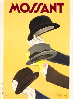 "Mossant" Póster original francés de sombreros vintage de Cappiello
