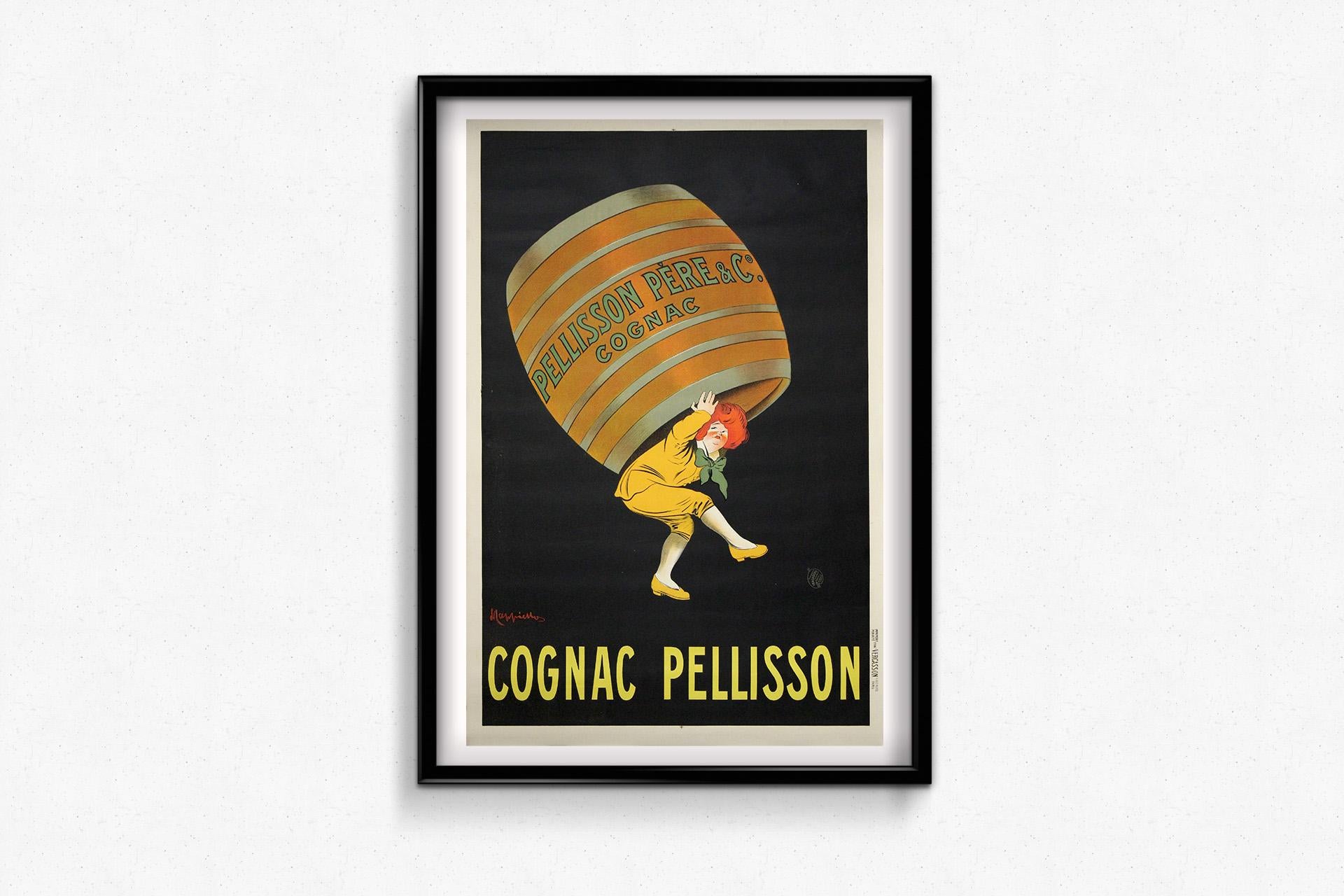 Cartel original de 1907 para el coñac Pellisson, obra del legendario Leonetto Cappiello en venta 3