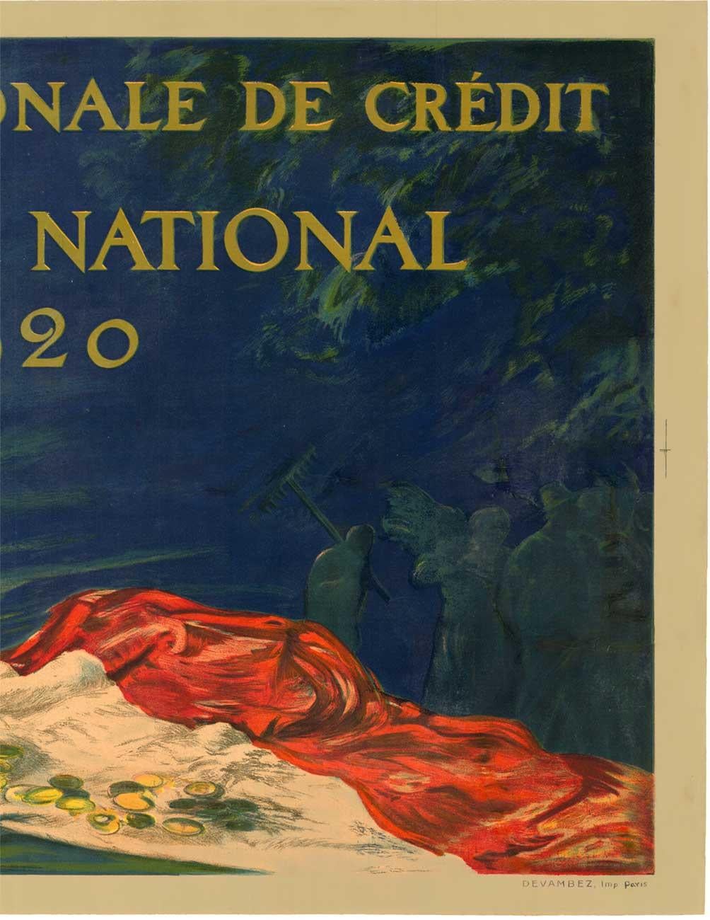 Original 'Banque Nationale de Credit Emprunt National 1920' vintage poster - Art Deco Print by Leonetto Cappiello