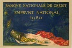 Original 'Banque Nationale de Credit Emprunt National 1920' vintage poster