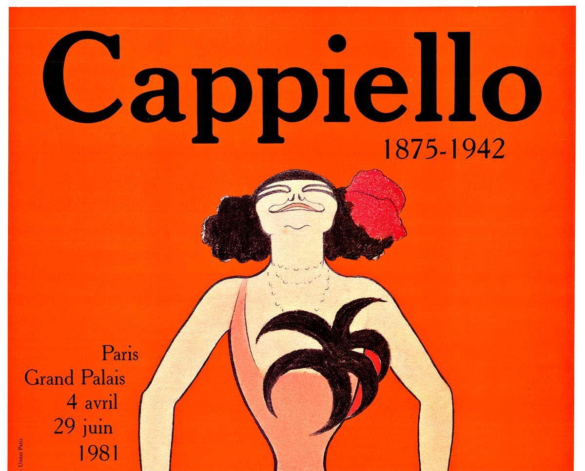 Cartel original de la exposición Cappiello Caricatures Affiches Paris Grand Palais - Print de Leonetto Cappiello