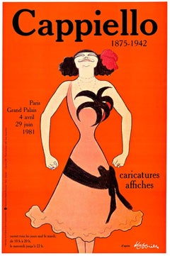 Original Cappiello Caricatures Affiches Paris Grand Palais exhibition poster