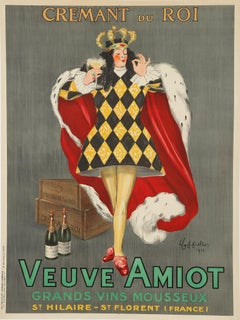 Original Cappiello Veuve Amiot König Poster 1922