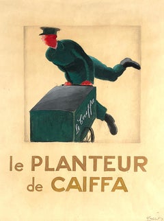 Original Gouache Maquette by Cappiello for Le Planteur d Caiffa C1928 - Rare