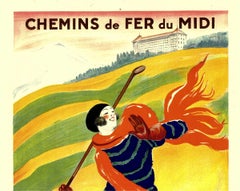 Original: „Le Golf de Font-Romeu“, Chemins de Fer du Midi (1929) mit Leinenrücken