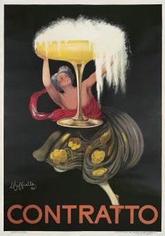 Original Leonetto Cappiello Contratto Poster 1921 Oversized Format - Very Rare