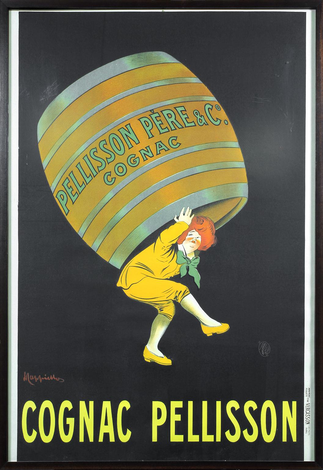 Original vintage Cognac Pellisson poster by Leonetto Cappiello 