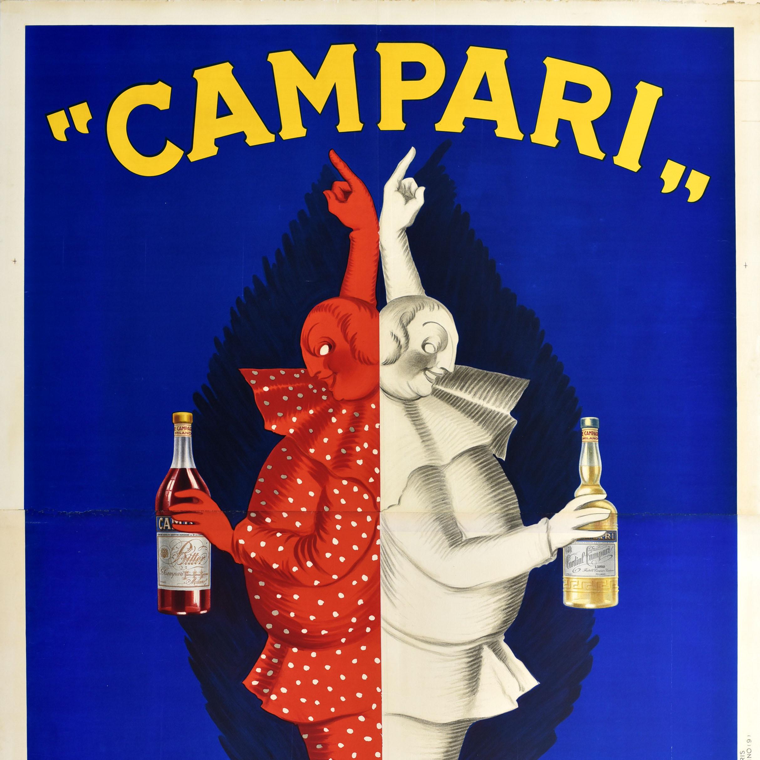 Original-Getränke-Werbeplakat des berühmten Plakatkünstlers Leonetto Cappiello (1875-1942) für das italienische alkoholische Aperitifgetränk 