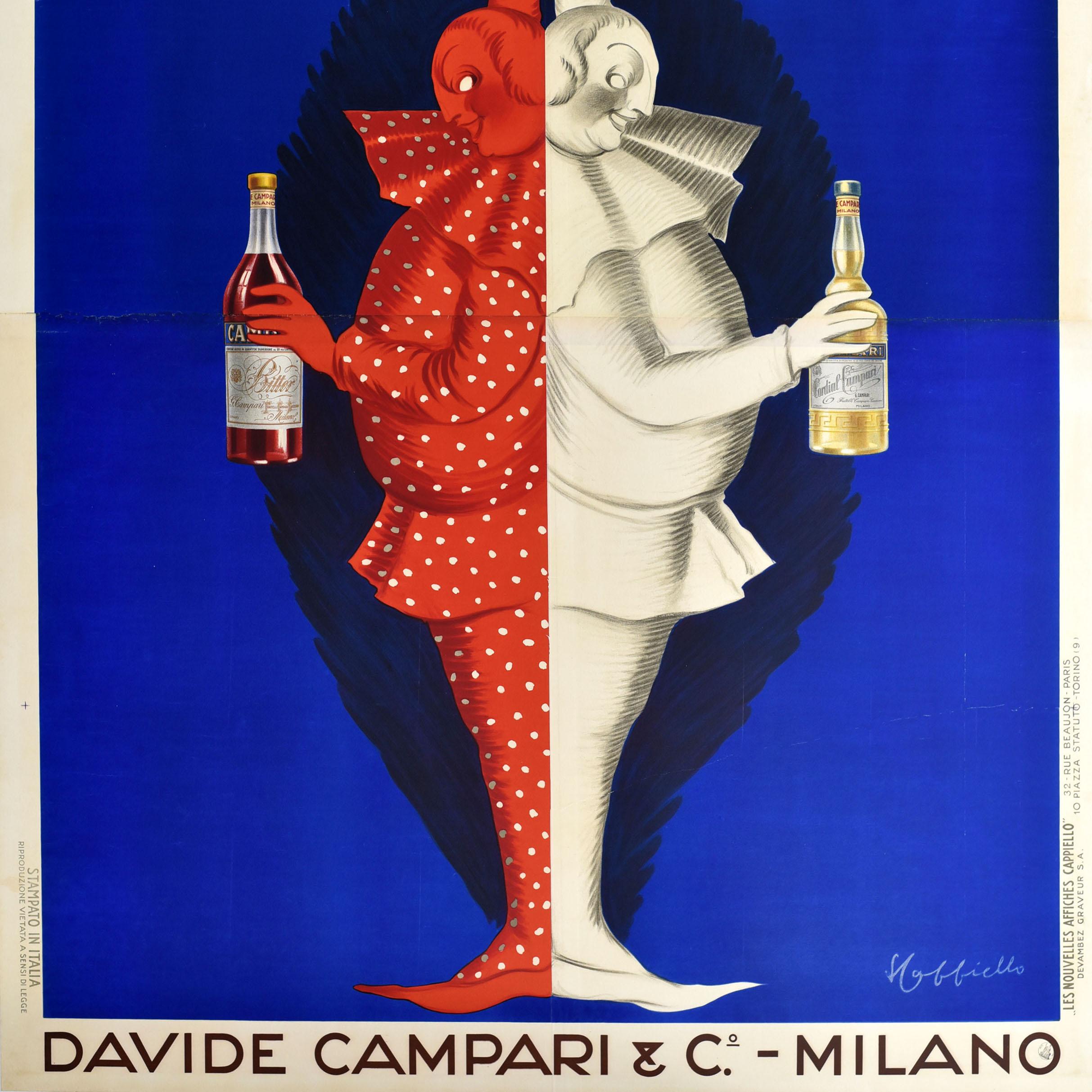 Original-Vintage-Werbeplakat Campari Milano, Cappiello, Alcohol, Italien im Angebot 1