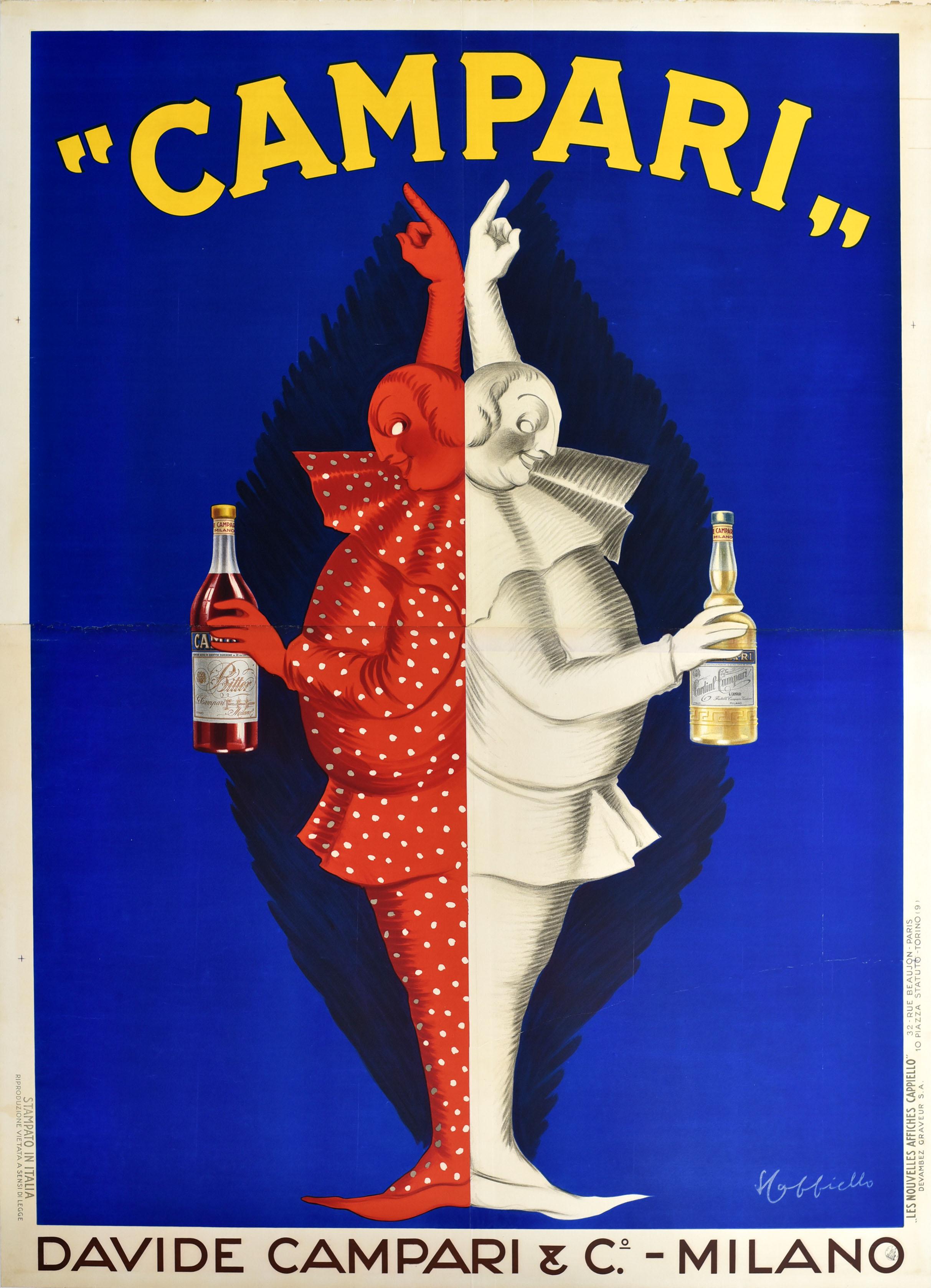 Leonetto Cappiello Print - Original Vintage Drink Advertising Poster Campari Milano Cappiello Alcohol Italy