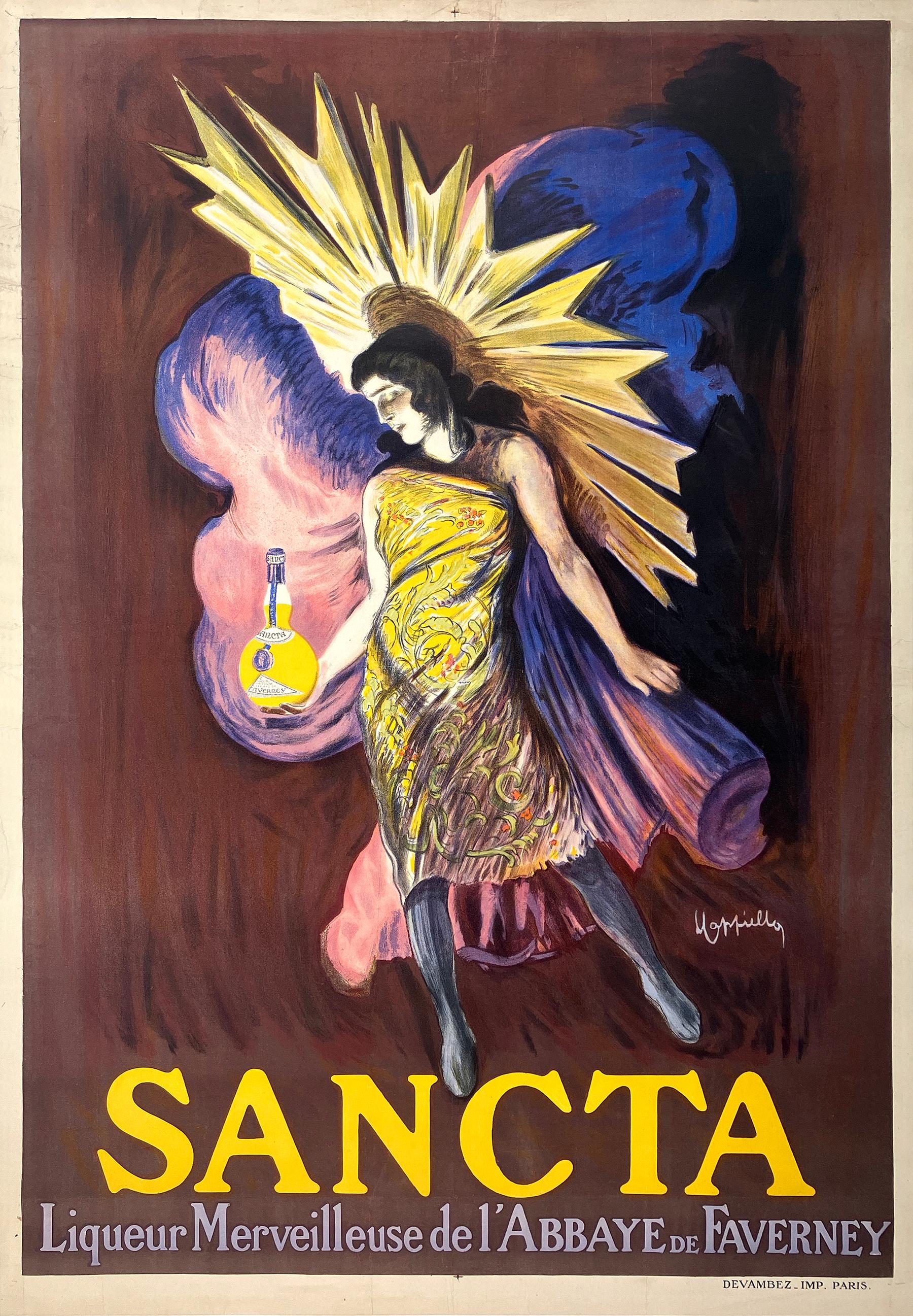 Cartel Vintage Original de Leonetto Cappiello - Sacta 1925 Raro