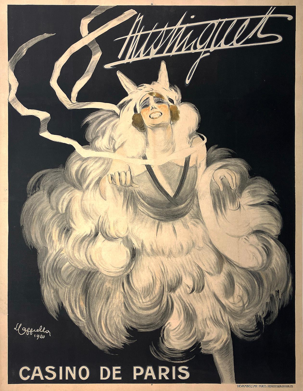 Original Vintage Mistinguette Casino de Paris Poster von leonetto Cappiello 1920 – Print von Leonetto Cappiello
