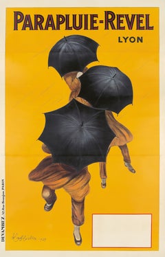 Affiche vintage originale surdimensionnée « Parapluie Revel » de Leonetto Cappiello 1920