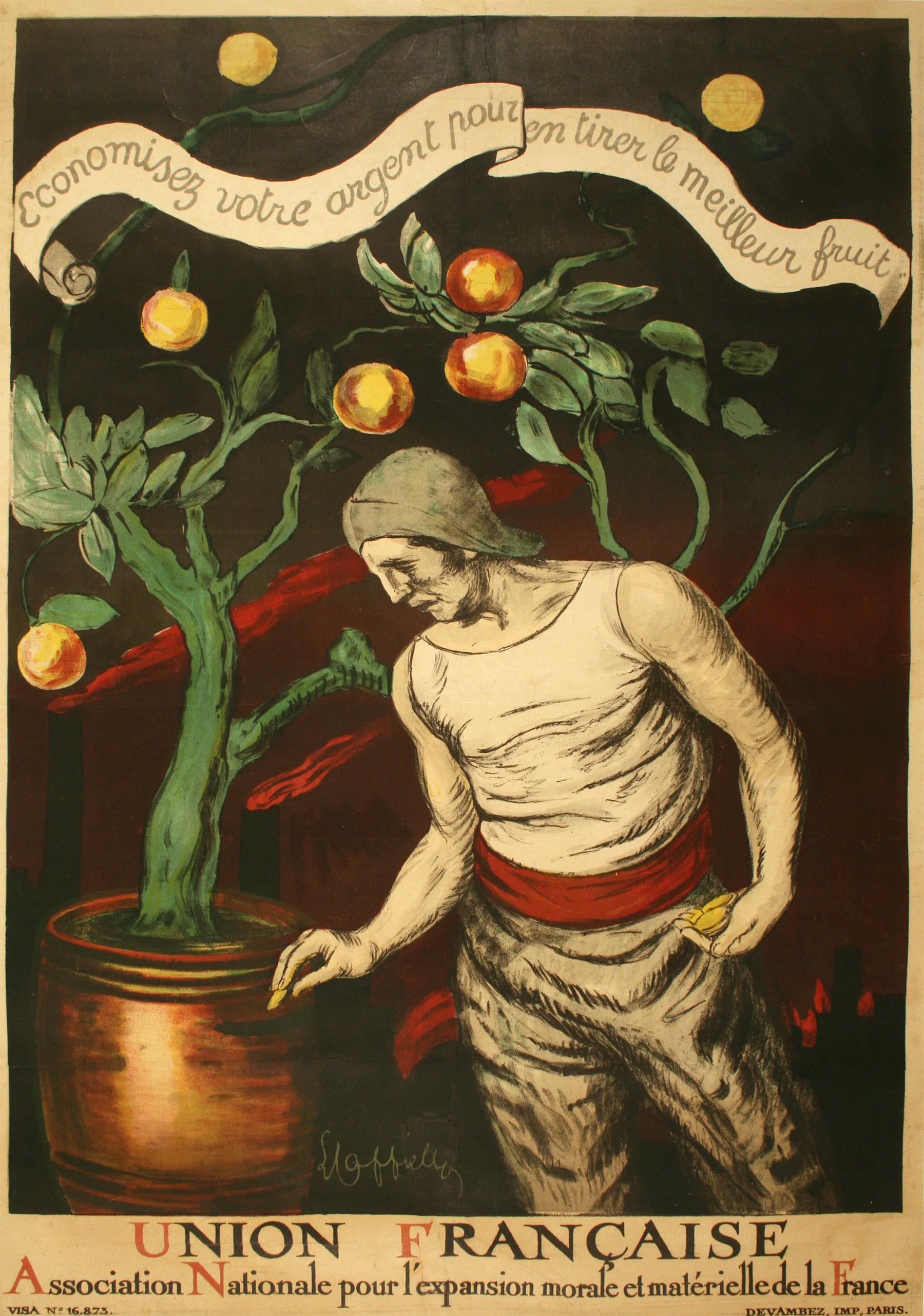 Original Vintage Poster Union Francaise by Leonetto Cappiello 1921