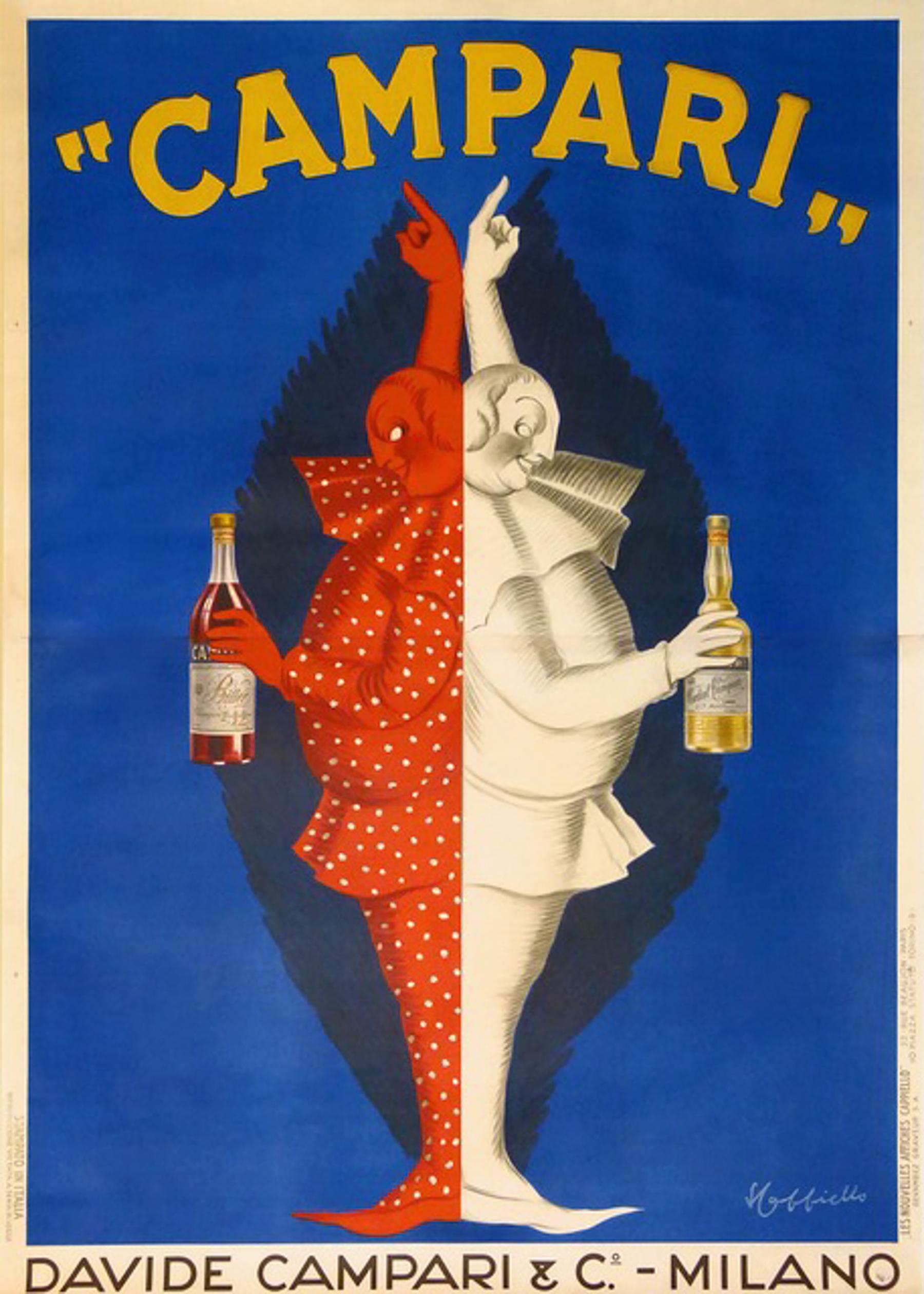 Talk about effective advertising! Campari used to be produced in two formats - the 'bitter' red color that we are used to today, to be had as an aperitif and a light colored version that was sweet and meant as a digestif, dessert-style drink. This