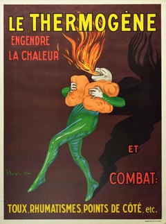 Original Vintage Reissue Poster Le Thermogene Heat Pads Coughs Rheumatism Health