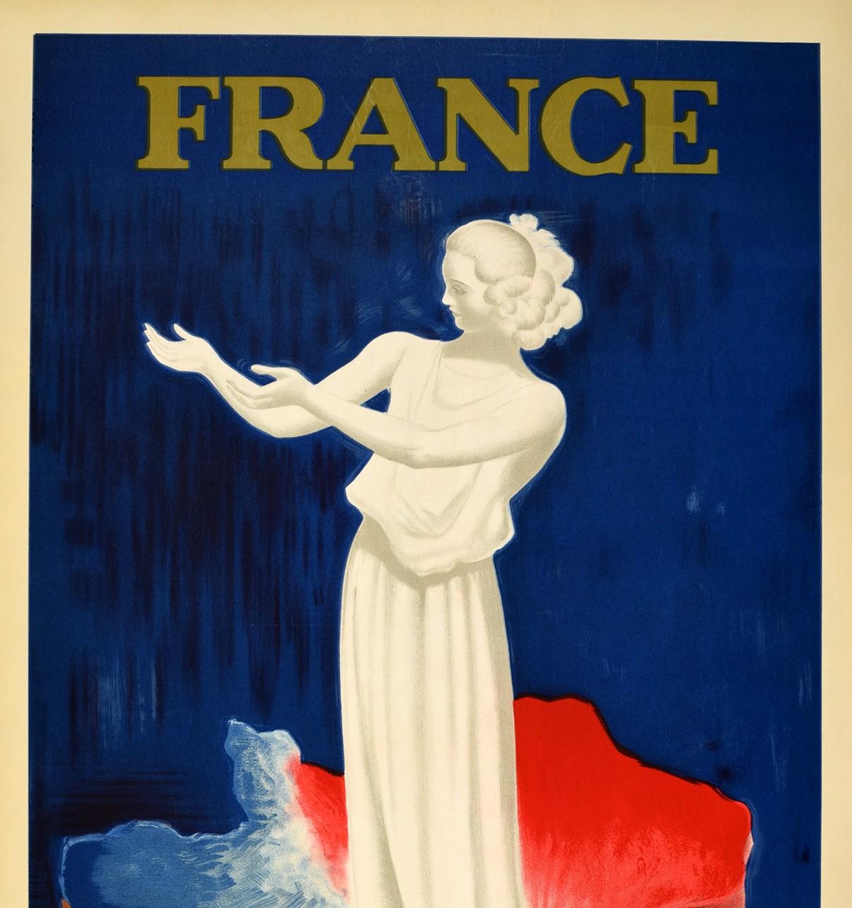 Original Vintage World's Fair Poster 1937 Exposition Internationale Paris France - Print by Leonetto Cappiello