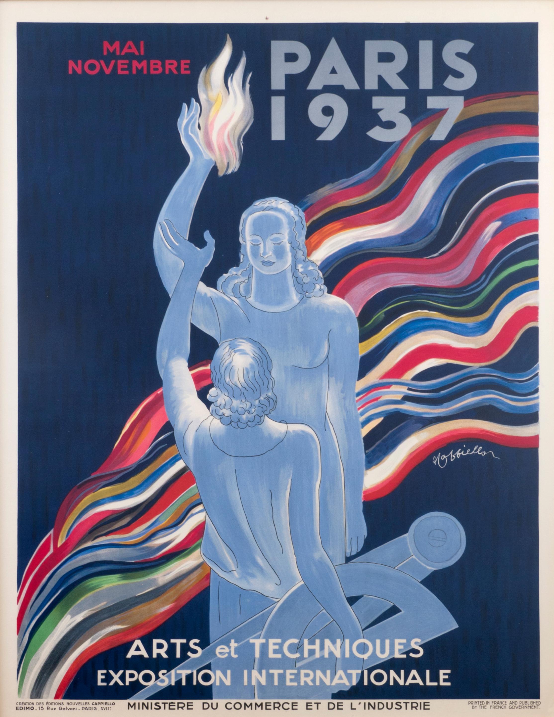 "Paris Exposition 1937" Original Vintage Poster - Print by Leonetto Cappiello