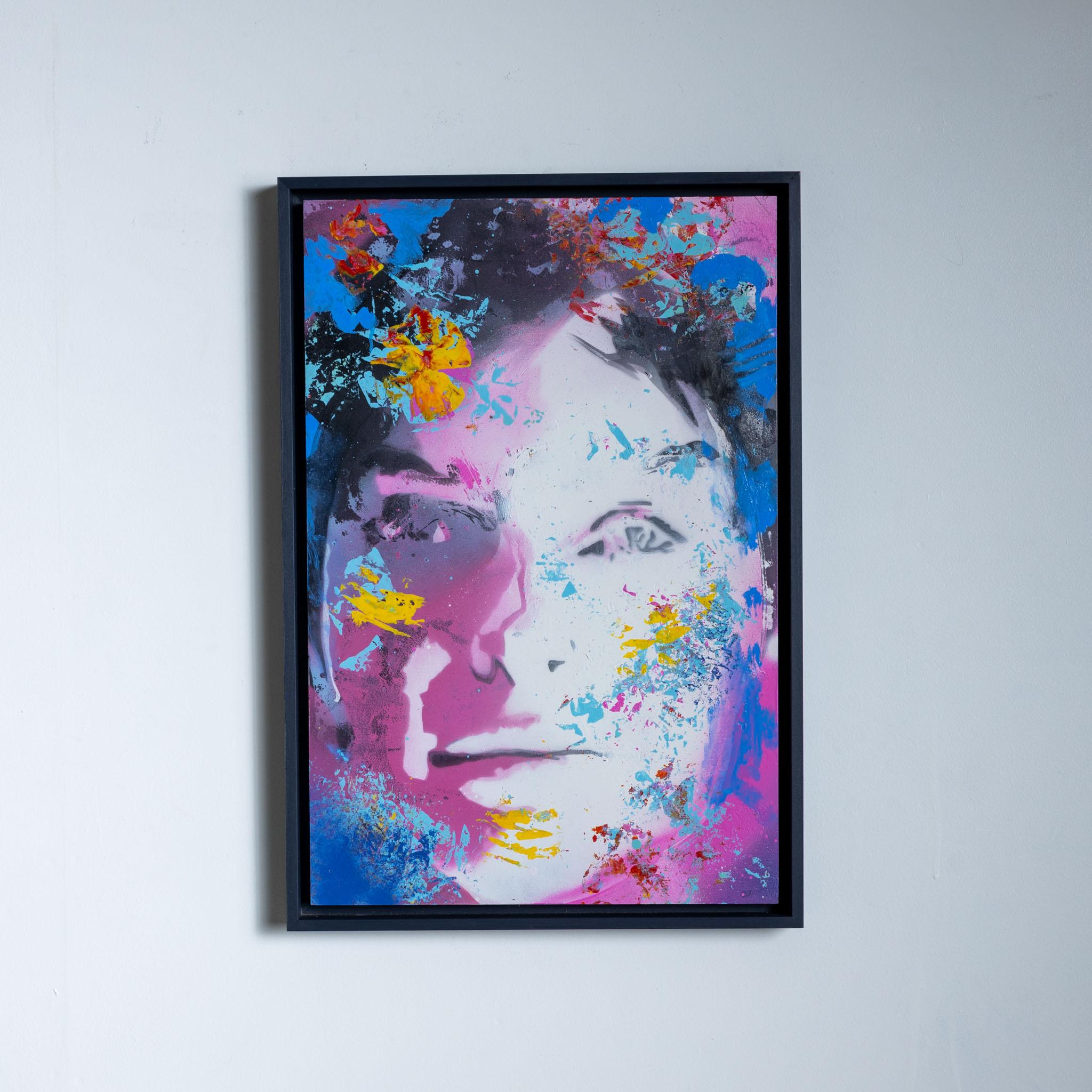 Mixed media on MDF.

Framed. 

Image size: 60 x 40 cm.

Unsigned.