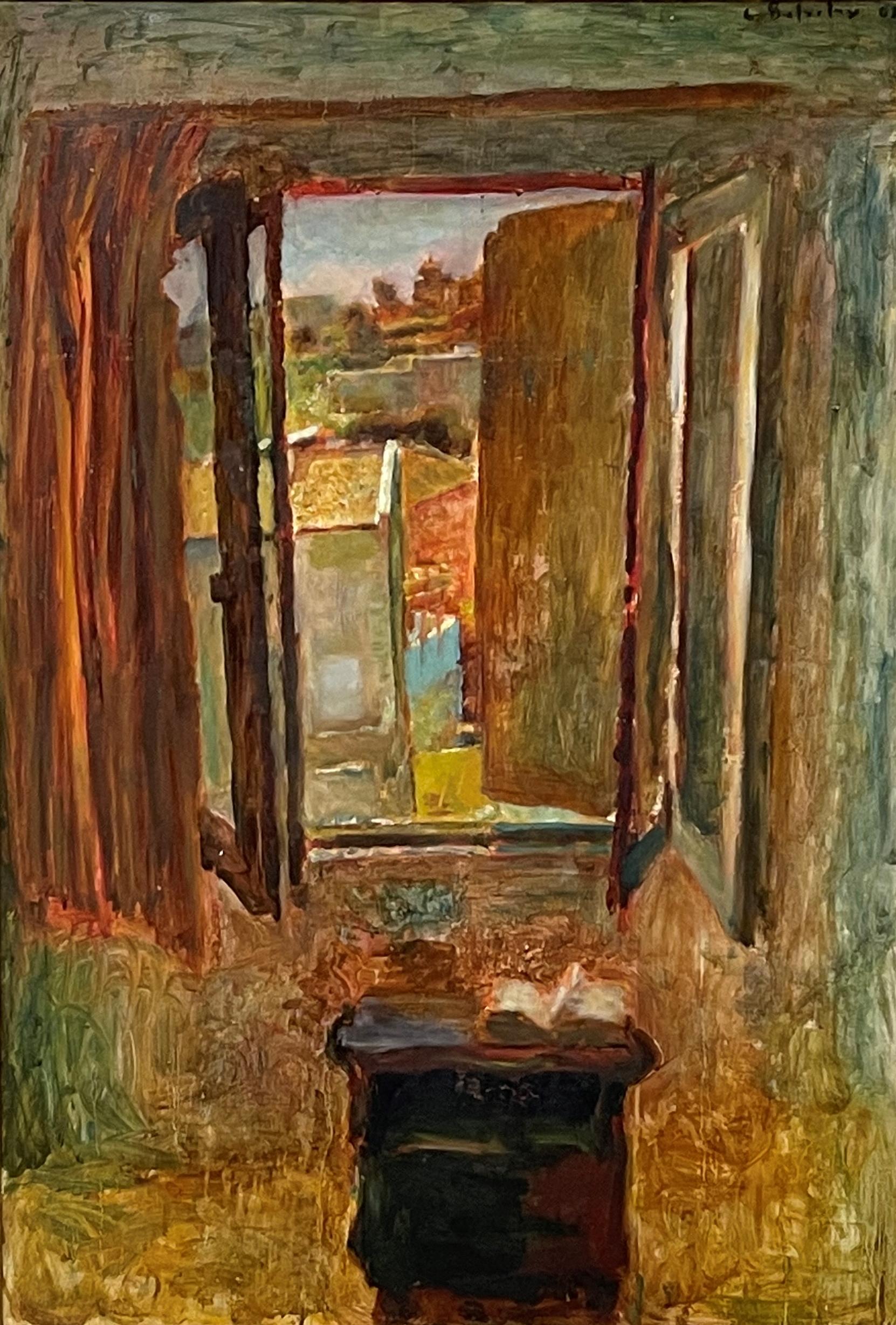 Leonid Balaklav Interior Painting - View From the Artist's Studio, Jerusalem