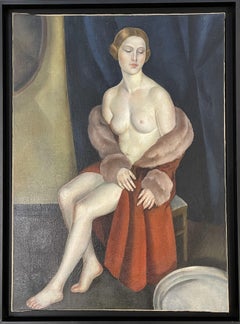 Leonid Frechkop (1897-1982), "Nudo con pelliccia".