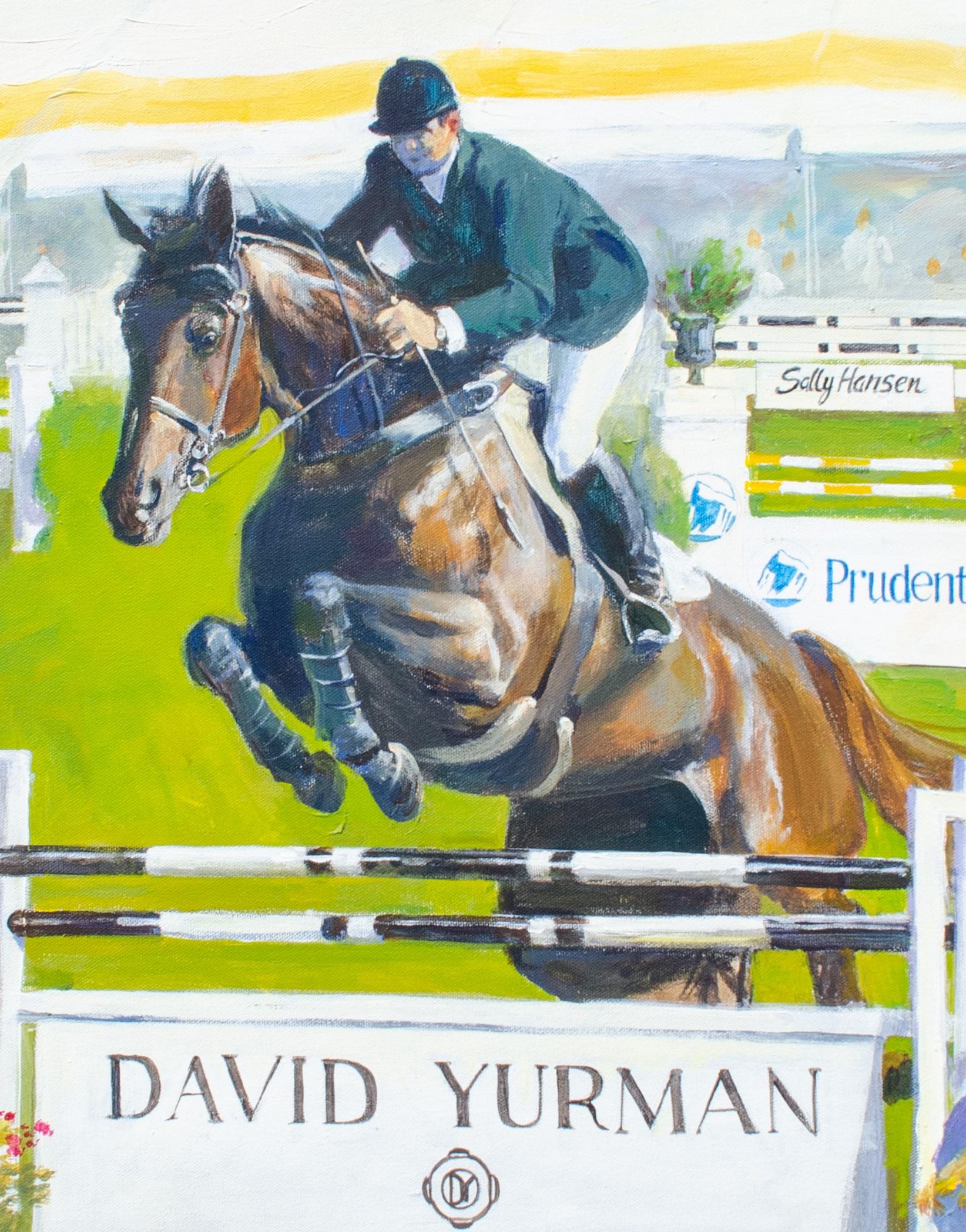 Equestrian Show Jumping Portrait by Leonid Gervits For Sale 1