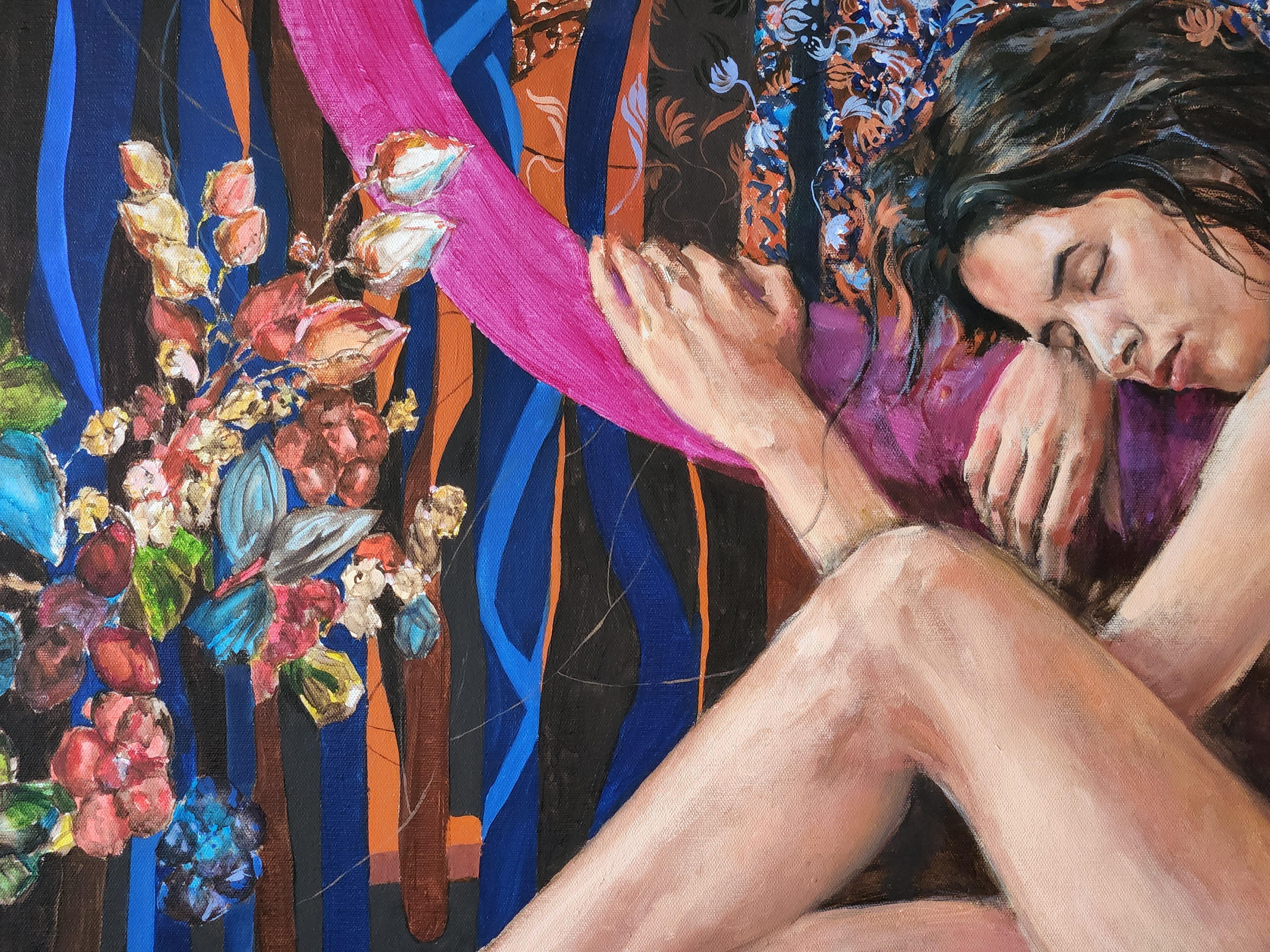 Conversation with Eternity, Painting, Oil on Canvas For Sale 2