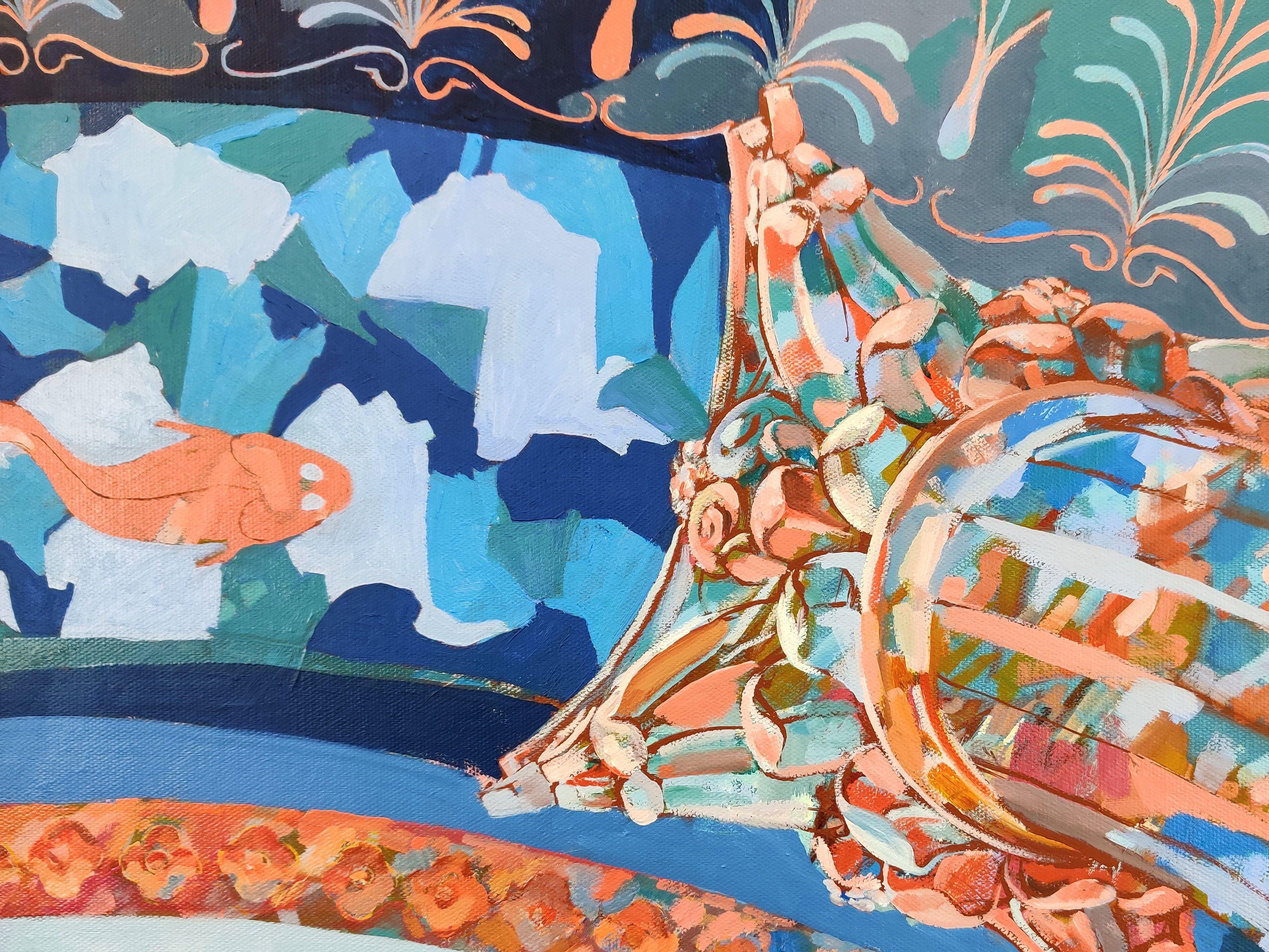 Sleeping Aphrodite, Painting, Oil on Canvas For Sale 4