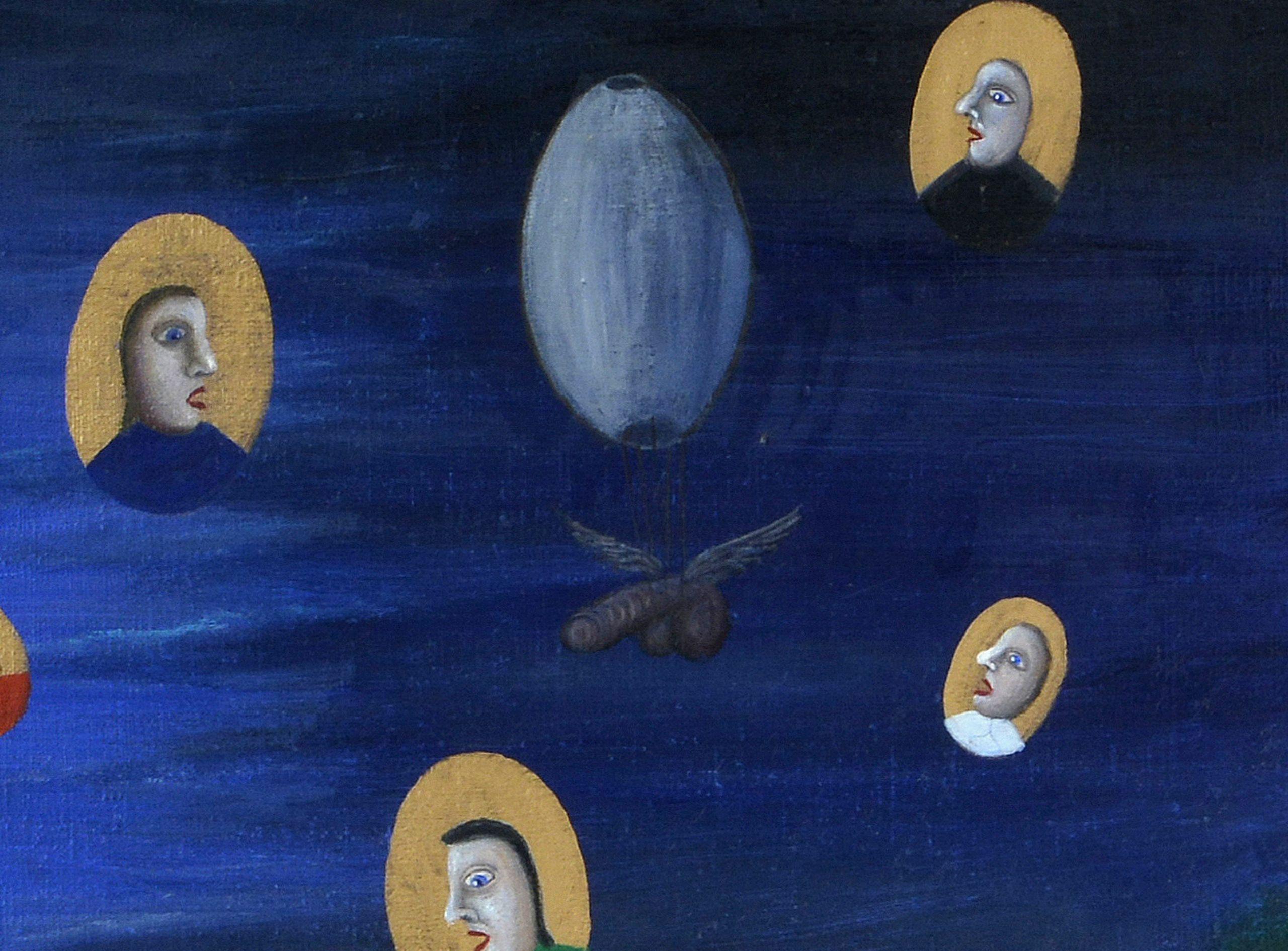 La gloria de la mañana. Obra de arte surrealista. Óleo sobre lienzo, 65x92 cm en venta 1