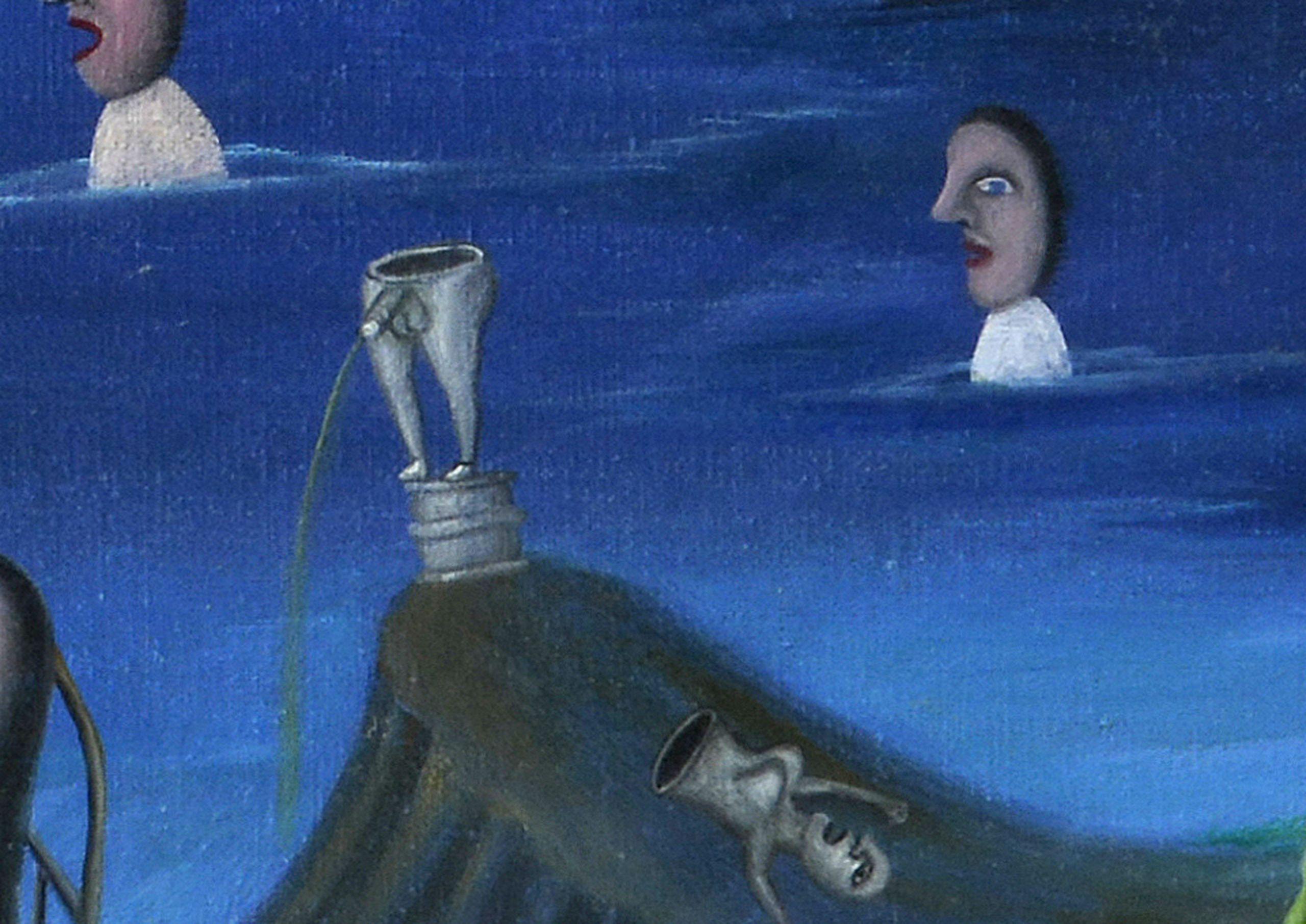 La gloria de la mañana. Obra de arte surrealista. Óleo sobre lienzo, 65x92 cm en venta 3
