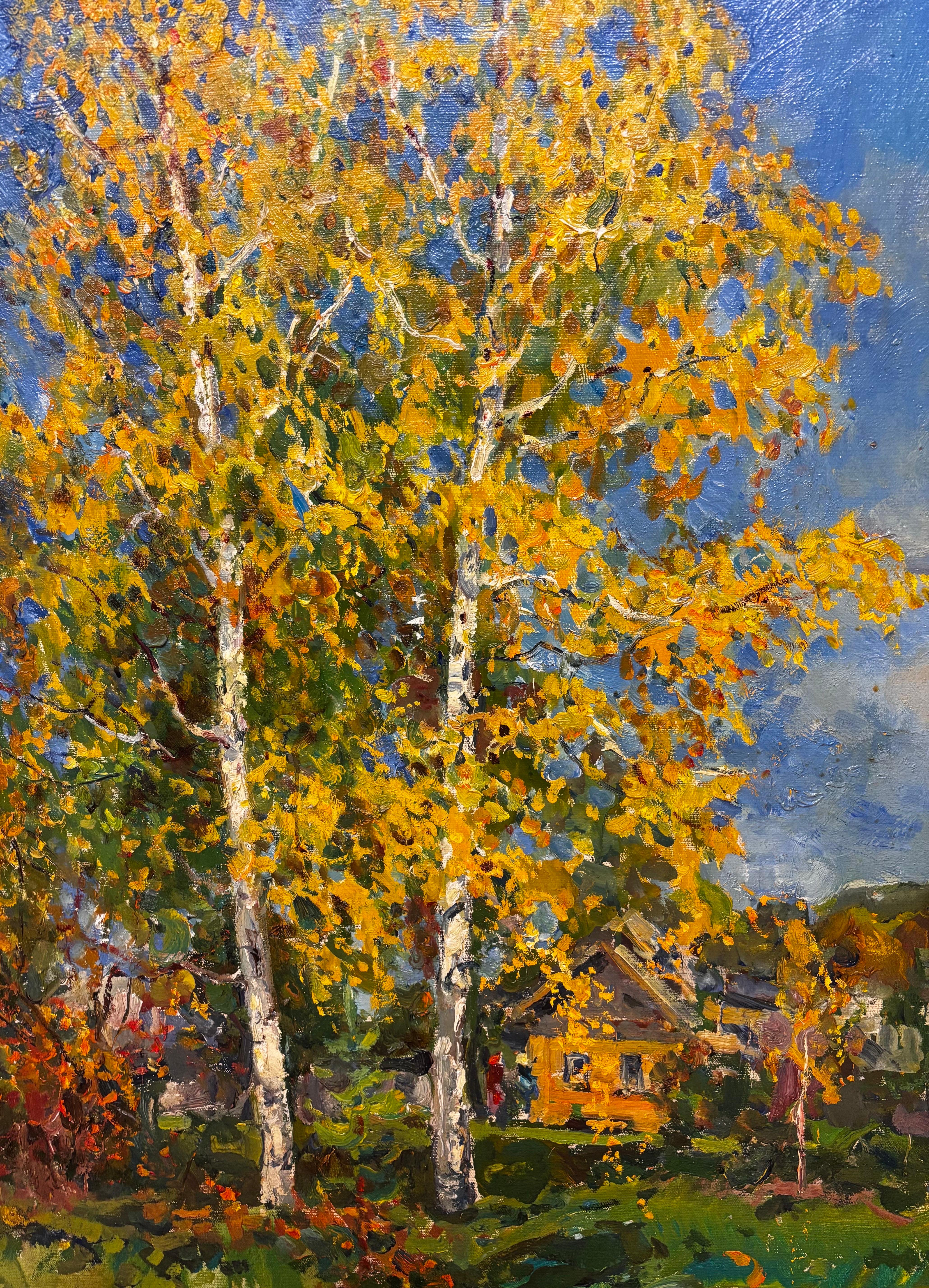 Autunno dorato   Olio cm. 79 x 90    1993 - Painting by Leonid VAICHILIA