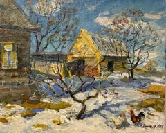 "Blue day" Snow  Oil cm. 50 x 40 1985