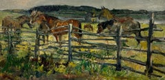"Cavalli" Olio cm. 80 x 40 1971