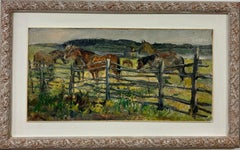 "Cavalli" Olio cm. 80 x 40 1971