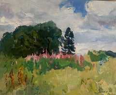 "Ivan Chai"  Oil cm. 37 x 45 1981 Green, Pink