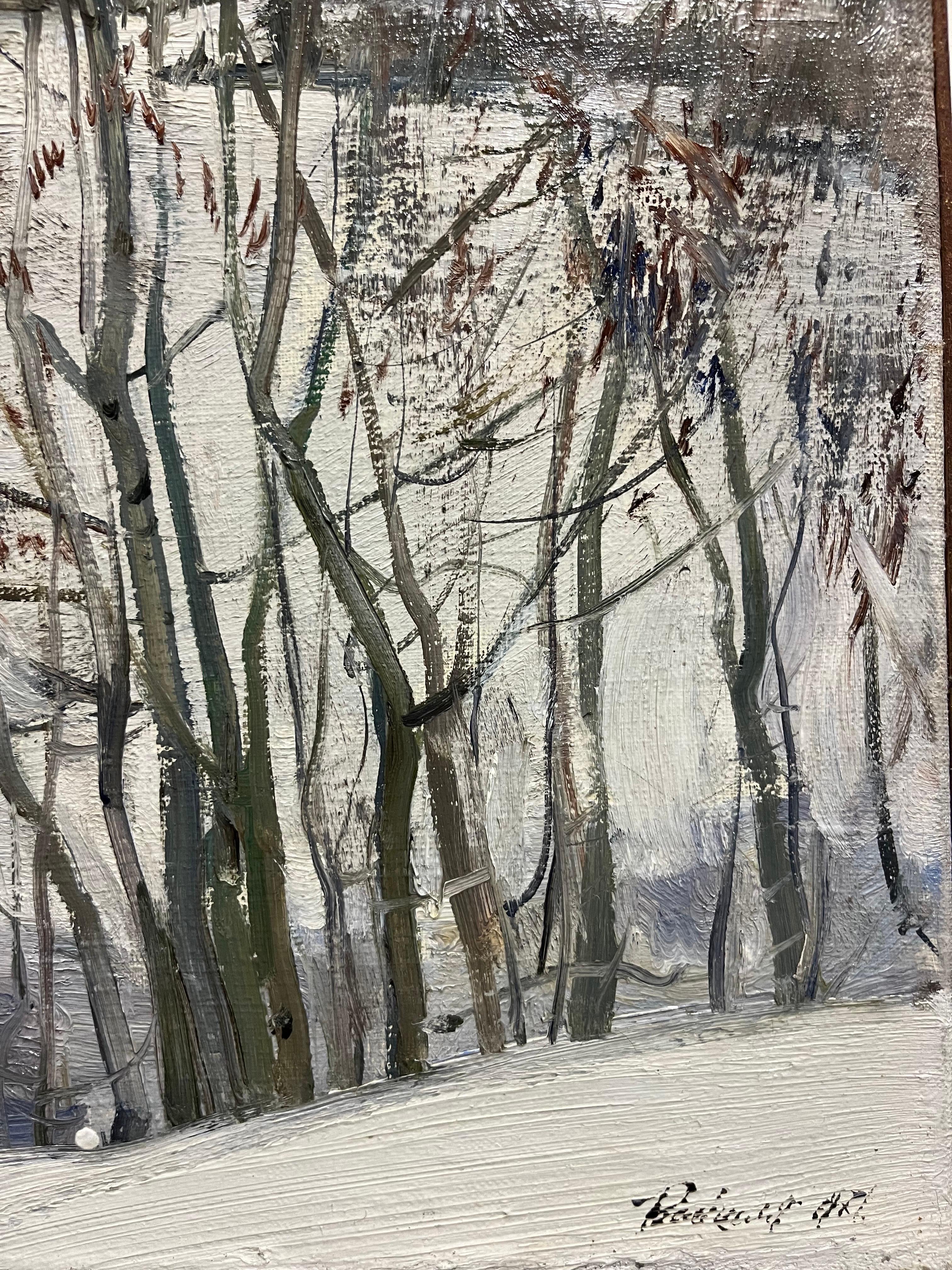 „Verso il bosco“ Olio cm. 56 x 46  1971 im Angebot 1