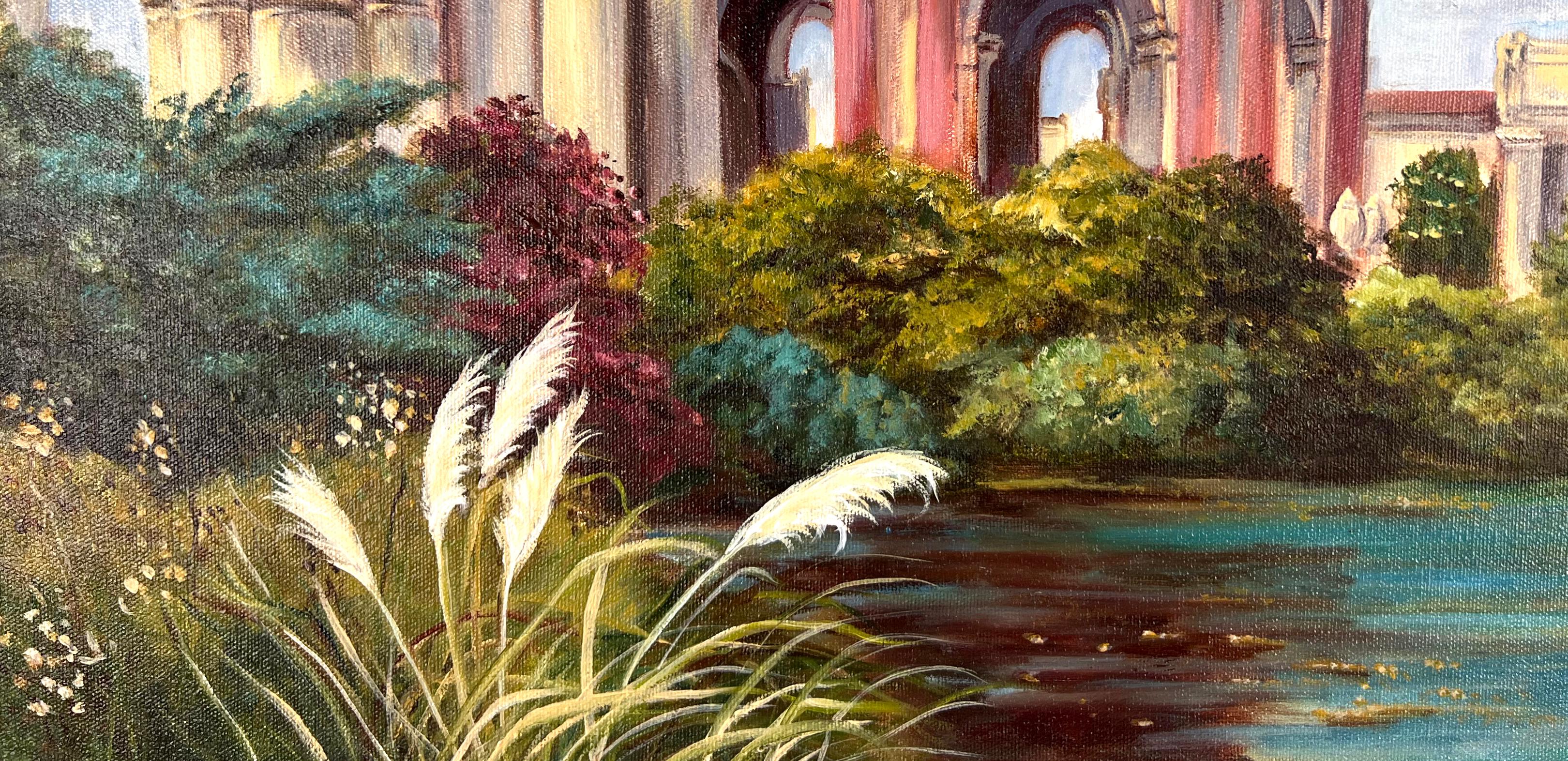 San Francisco Palace of Fine Arts Oil on Canvas For Sale 2