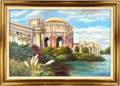 Le Palais des Beaux-Arts de San Francisco, huile sur toile